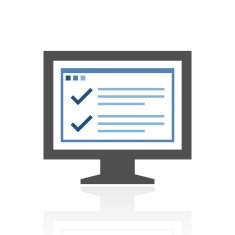 Computer Monitor icon on a white background - RoyalSeries N164