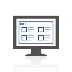 Computer Monitor icon on a white background - RoyalSeries N167