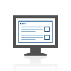 Computer Monitor icon on a white background - RoyalSeries N173