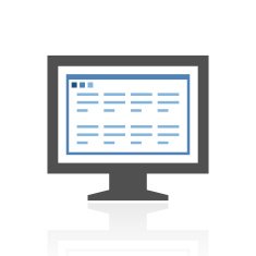 Computer Monitor icon on a white background - RoyalSeries N174