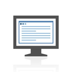 Computer Monitor icon on a white background - RoyalSeries N177
