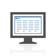 Computer Monitor icon on a white background - RoyalSeries N178