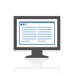 Computer Monitor icon on a white background - RoyalSeries N180