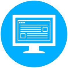 Computer Monitor icon on a round button - RoundSeries N180
