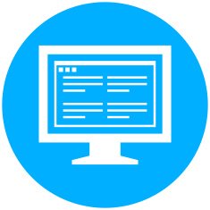 Computer Monitor icon on a round button - RoundSeries N190