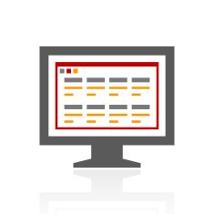 Computer Monitor icon on a white background - ProSeries N166