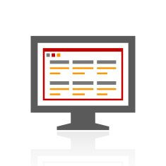 Computer Monitor icon on a white background - ProSeries N167