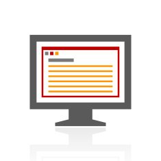Computer Monitor icon on a white background - ProSeries N173