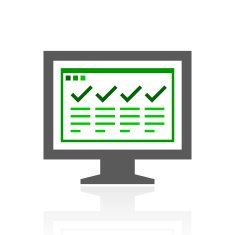 Computer Monitor icon on a white background - FreshSeries N177