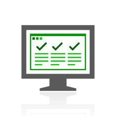 Computer Monitor icon on a white background - FreshSeries N178