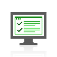 Computer Monitor icon on a white background - FreshSeries N180