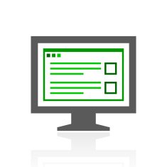 Computer Monitor icon on a white background - FreshSeries N189