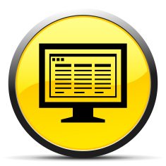 Computer Monitor icon on a round button - CurveSeries N170