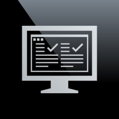 Computer Monitor icon on a black background - CoreSeries N179