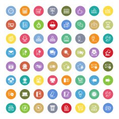 Set of business and office icons