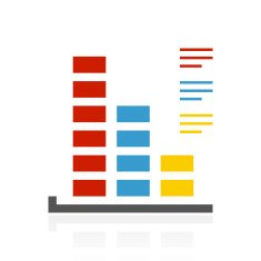 Bar Graph icon on a white background - ColorSeries N2