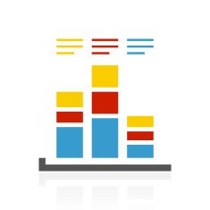 Bar Graph icon on a white background - ColorSeries N7