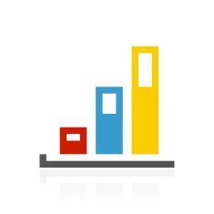 Bar Graph icon on a white background - ColorSeries N15