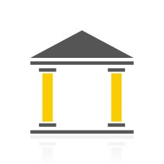 Bank icon on a white background - ColorSeries N3