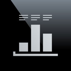 Bar Graph icon on a black background - CoreSeries N3