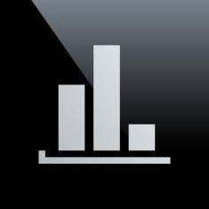 Bar Graph icon on a black background - CoreSeries N4