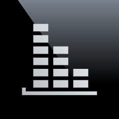 Bar Graph icon on a black background - CoreSeries N5