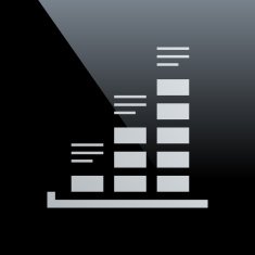 Bar Graph icon on a black background - CoreSeries N9