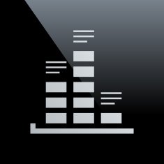 Bar Graph icon on a black background - CoreSeries N10