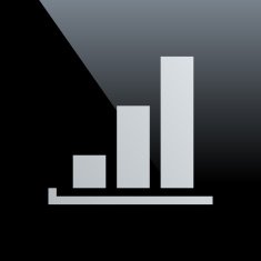 Bar Graph icon on a black background - CoreSeries N30