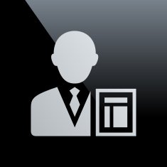 Businessman icon on a black background - CoreSeries N8