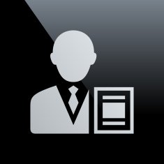 Businessman icon on a black background - CoreSeries N9