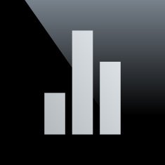 Bar Graph icon on a black background - CoreSeries N36