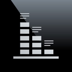 Bar Graph icon on a black background - CoreSeries N38