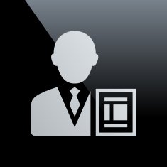 Businessman icon on a black background - CoreSeries N11