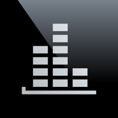 Bar Graph icon on a black background - CoreSeries N40
