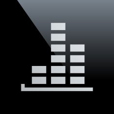 Bar Graph icon on a black background - CoreSeries N41