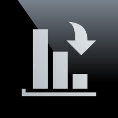 Bar Graph icon on a black background - CoreSeries N42