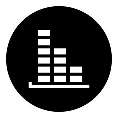 Bar Graph icon on a round button - DimSeries N5