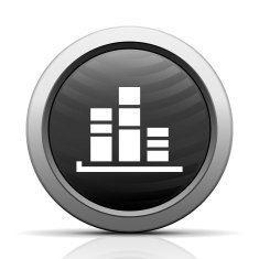 Bar Graph icon on a round button - ElectSeries