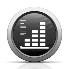 Bar Graph icon on a round button - ElectSeries N2