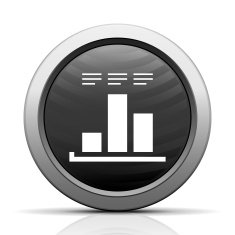 Bar Graph icon on a round button - ElectSeries N3