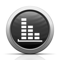 Bar Graph icon on a round button - ElectSeries N5