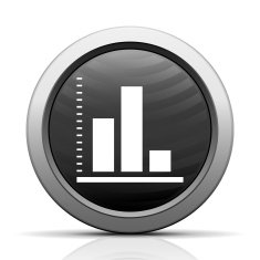 Bar Graph icon on a round button - ElectSeries N7