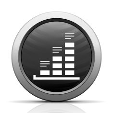 Bar Graph icon on a round button - ElectSeries N10
