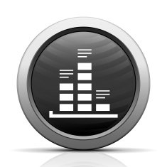 Bar Graph icon on a round button - ElectSeries N11