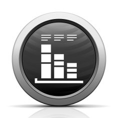 Bar Graph icon on a round button - ElectSeries N27