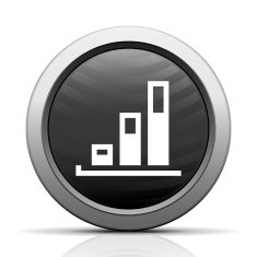 Bar Graph icon on a round button - ElectSeries N34