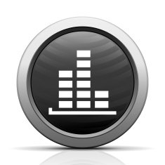 Bar Graph icon on a round button - ElectSeries N41