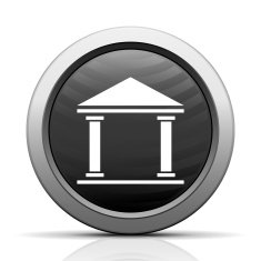 Bank icon on a round button - ElectSeries N3