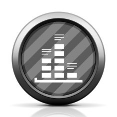 Bar Graph icon on a round button - EliteSeries N11